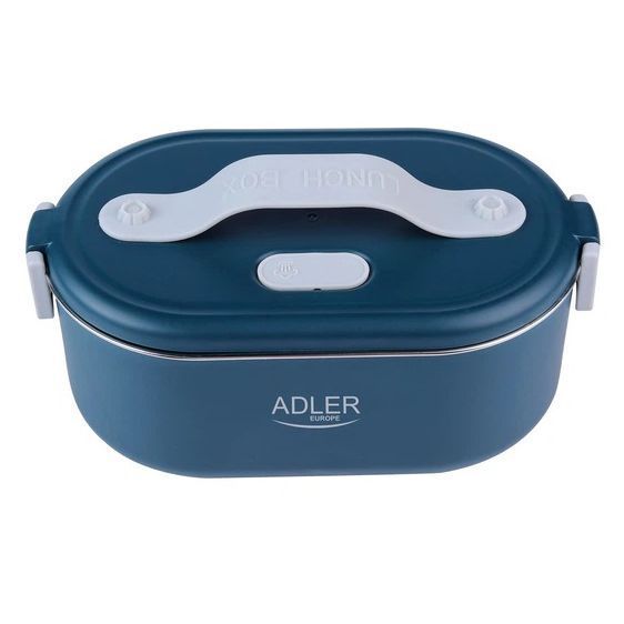 Ланч бокс с подогревом электрический Adler AD 4505 Blue 55 Вт металлический для еды с крышкой 0.8л 220В 00019666 фото