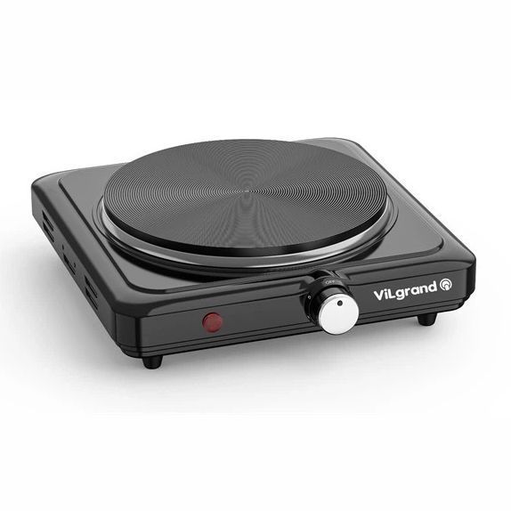 Настольная электрическая плита 1 конфорка ViLgrand VHP181F Black 00015448 фото