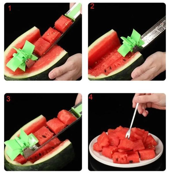Приспособления для нарезки арбуза и дыни SUNROZ Watermelon Slicer чем-слайсер Зеленый 00024405 фото