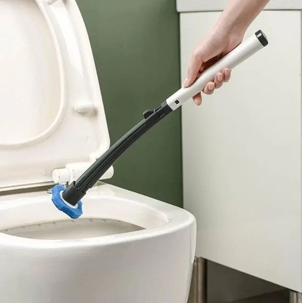 Універсальна щітка для прибирання ванної зі змінними насадками MTS clip type removable toilet brush 00012861 фото