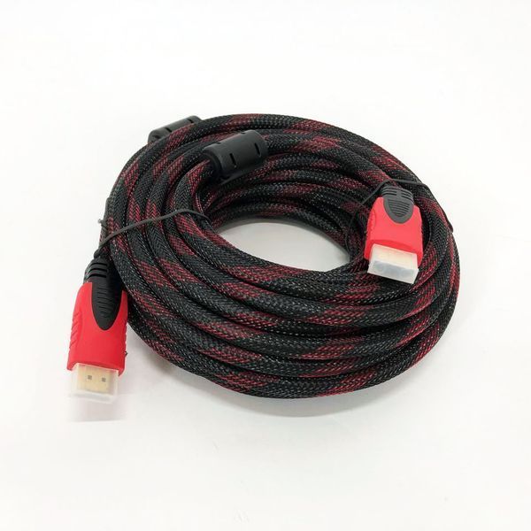 Кабель HDMI - HDMI 10m посилений в обмотці 10м шнур 00017282 фото