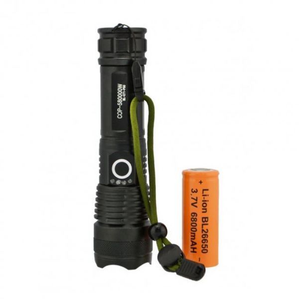 Ліхтар ручний Police X71A-HP50, ЗУ micro USB, 1x18650/3xAAA, zoom, індикація заряду, якісний ліхтарик 00022866 фото