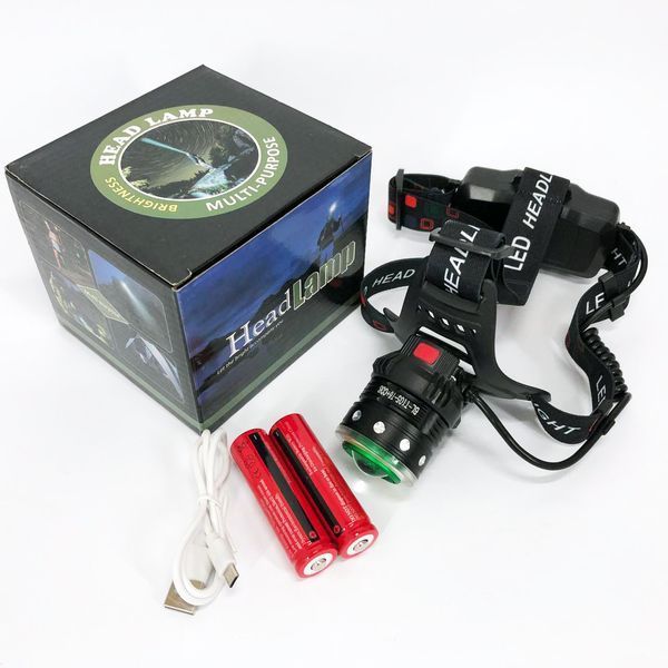 Фонарь налобный Police T105-T6+COB аккумуляторный, водонепроницаемый фонарик, головной фонарик 00023012 фото