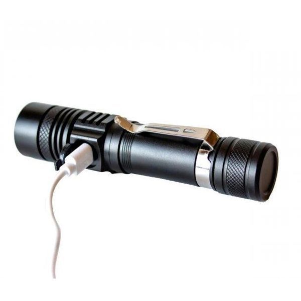 Тактический фонарь Bailong BL-518/8518-T6 3 режима работы zoom з/у microUSB кейс, карманный мини фонарь 00022897 фото