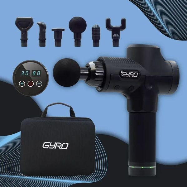 Перкусійний масажер для тіла та м'язів, ручний пістолет GYRO Muscle M7 Gun Massager 00015654 фото