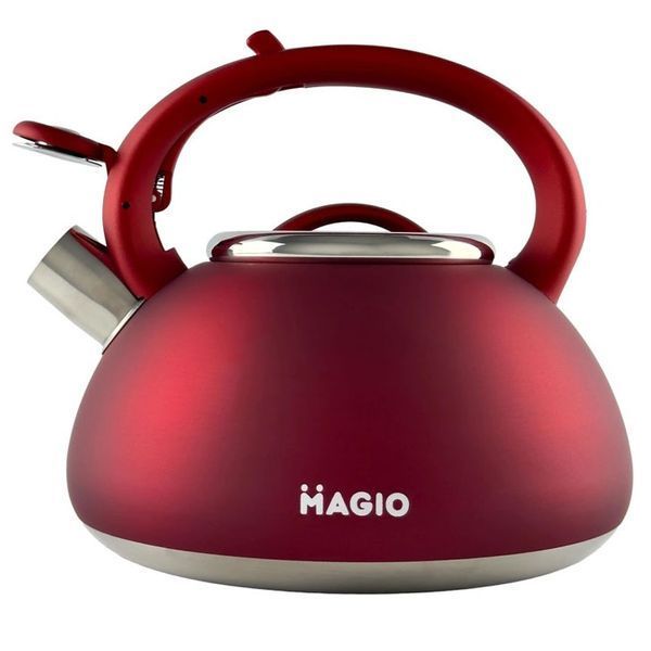 Чайник Magio MG-1193 3 л со свистком, маленький чайник для газовой плиты, металлический чайник 00018779 фото