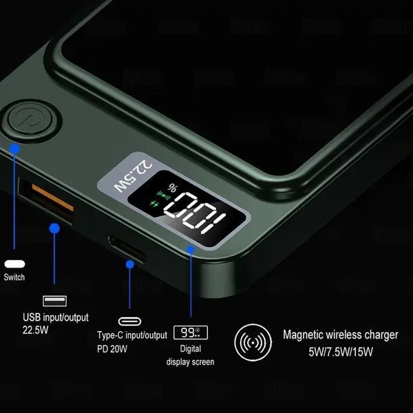 Power bank беспроводной XIYT Y211 / быстрая зарядка / Magsafe / Magnetic / 22.5W + 15W / 10000 mAh 00024694 фото