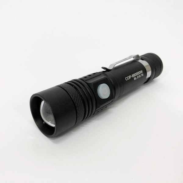 Тактический фонарь Bailong BL-518/8518-T6 3 режима работы zoom з/у microUSB кейс, карманный мини фонарь 00022897 фото
