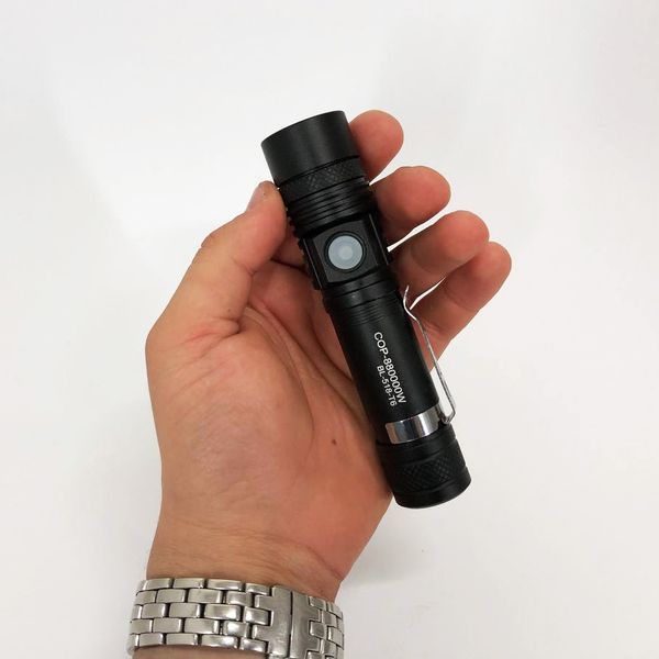 Тактический фонарь Bailong BL-518/8518-T6 3 режима работы zoom з/у microUSB кейс, карманный мини фонарь 00022897 фото