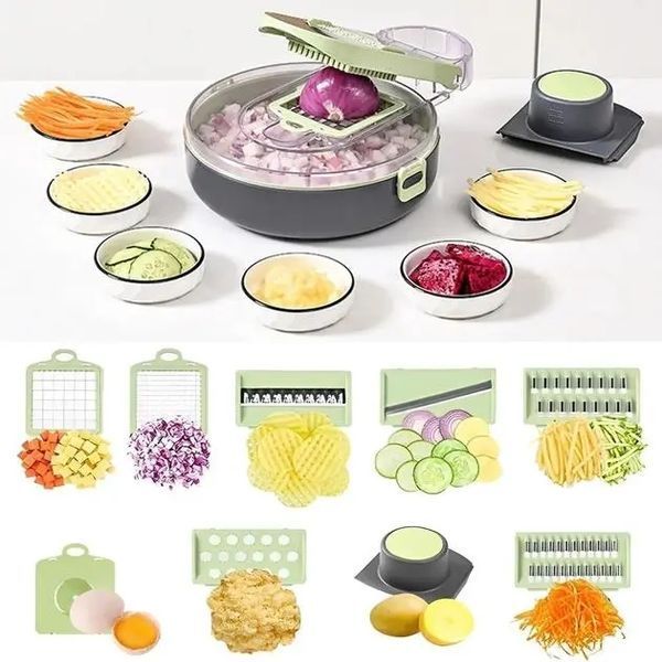 Овощерезка с контейнером Vegetable Cutter 9 в 1 00020584 фото