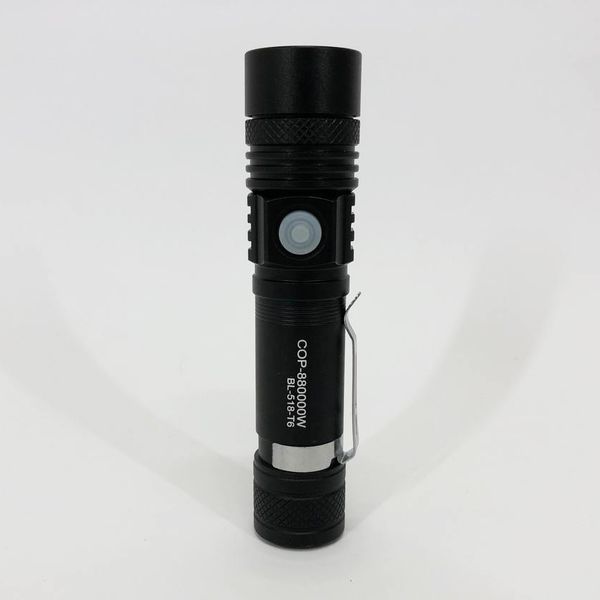 Тактический фонарь Bailong BL-518/8518-T6 3 режима работы zoom з/у microUSB кейс, карманный мини фонарь 00022897 фото