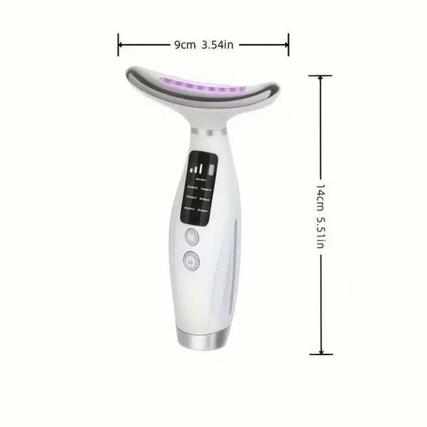 Аккумуляторный электрический массажер для лица Neck Beauty Device с LED-дисплеем, 7 режимов, USB-зарядка 00015750 фото