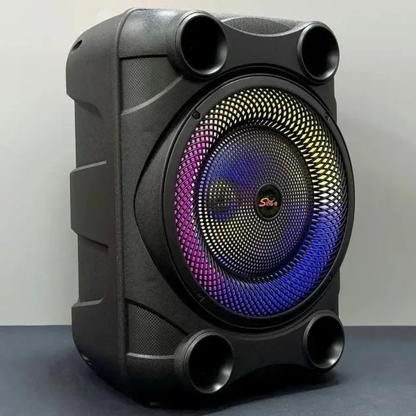 Беспроводная караоке колонка с микрофоном и RGB-подсветкой Sing-e ZQS8148 00024459 фото