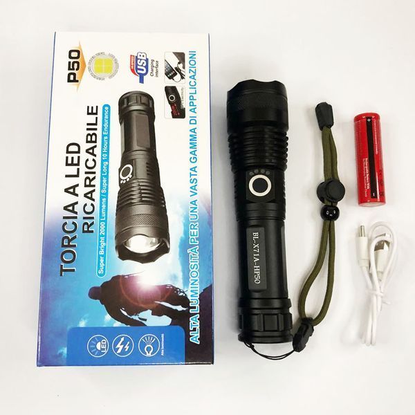 Ліхтар ручний Police X71A-HP50, ЗУ micro USB, 1x18650/3xAAA, zoom, індикація заряду, якісний ліхтарик 00022866 фото