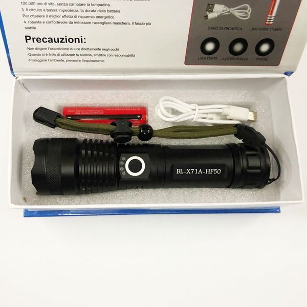 Ліхтар ручний Police X71A-HP50, ЗУ micro USB, 1x18650/3xAAA, zoom, індикація заряду, якісний ліхтарик 00022866 фото