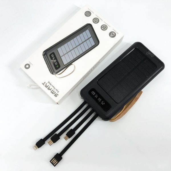 Power Bank Solar Smart 1015 зарядное устройство на солнечной батарее 20000mAh с индикатором заряда Черный 00017650 фото