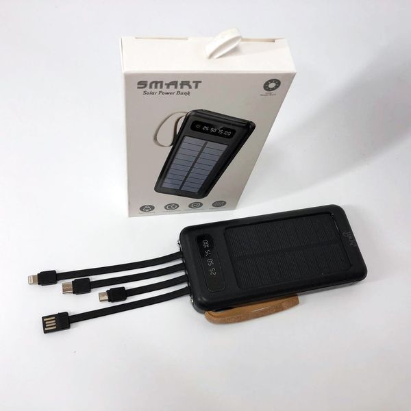 Power Bank Solar Smart 1015 зарядное устройство на солнечной батарее 20000mAh с индикатором заряда Черный 00017650 фото