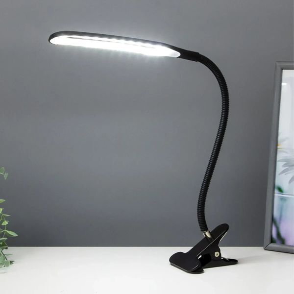 Настольная LED лампа на прищепке, от USB, Berger 1043-TL-10 Black / Светодиодная лампа с гибкой ножкой 00023284 фото