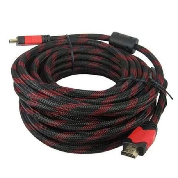 Кабель HDMI - HDMI 10m посилений в обмотці 10м шнур 00017282 фото