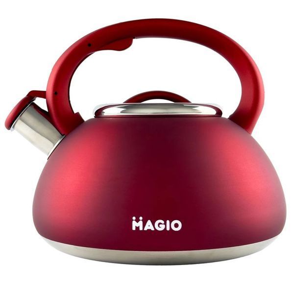 Чайник Magio MG-1193 3 л со свистком, маленький чайник для газовой плиты, металлический чайник 00018779 фото