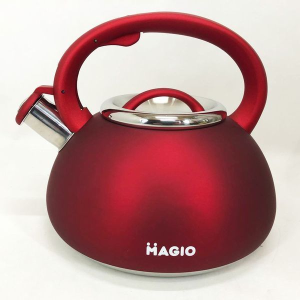 Чайник Magio MG-1193 3 л со свистком, маленький чайник для газовой плиты, металлический чайник 00018779 фото