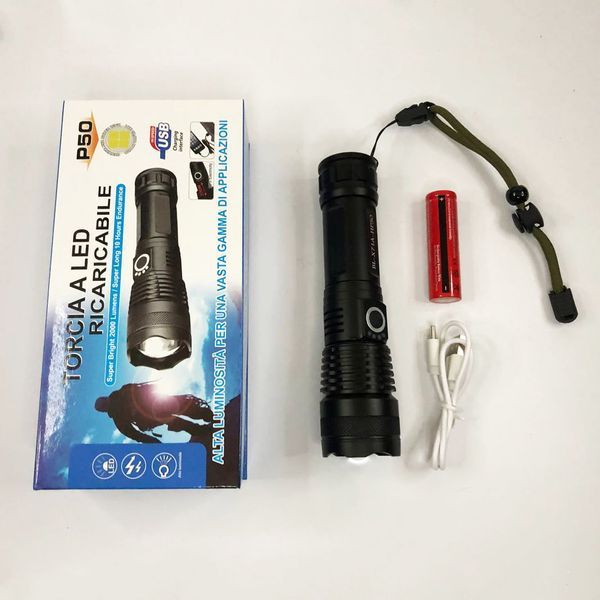 Ліхтар ручний Police X71A-HP50, ЗУ micro USB, 1x18650/3xAAA, zoom, індикація заряду, якісний ліхтарик 00022866 фото