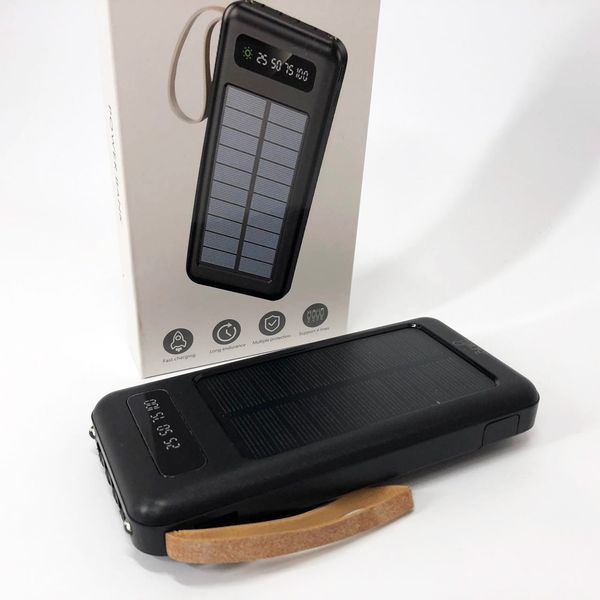 Power Bank Solar Smart 1015 зарядное устройство на солнечной батарее 20000mAh с индикатором заряда Черный 00017650 фото