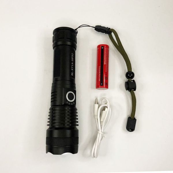 Ліхтар ручний Police X71A-HP50, ЗУ micro USB, 1x18650/3xAAA, zoom, індикація заряду, якісний ліхтарик 00022866 фото