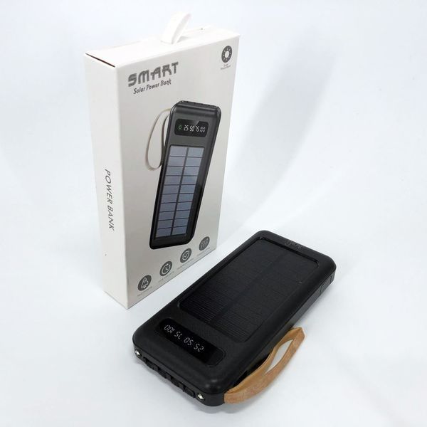Power Bank Solar Smart 1015 зарядное устройство на солнечной батарее 20000mAh с индикатором заряда Черный 00017650 фото