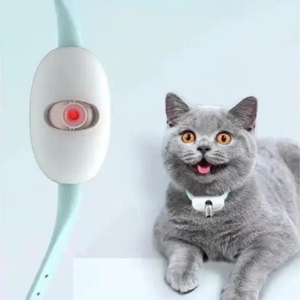 Умный лазерный ошейник для кошек и кошек Laser Collar интерактивная смарт со встроенным лазером 00021908 фото