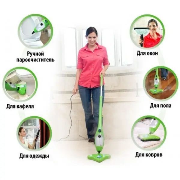 Універсальна парова швабра Steam Cleaner X5 MOP 5 в 1 00014295 фото