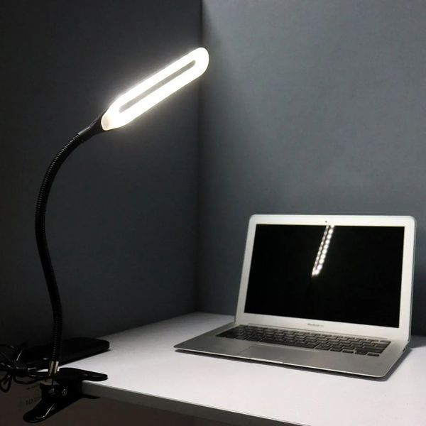 Настольная LED лампа на прищепке, от USB, Berger 1043-TL-10 Black / Светодиодная лампа с гибкой ножкой 00023284 фото