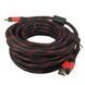 Кабель HDMI - HDMI 10m посилений в обмотці 10м шнур 00017282 фото 7