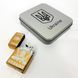 Дугова електроімпульсна запальничка USB Україна (металева коробка) HL-449. Колір: золотий 00023036 фото 13