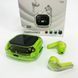 Бездротові вакуумні навушники TWS з дисплеєм LED, вологозахист IPx4 Bluetooth 5.4 з кейсом. Колір: зелений 00023819 фото 1