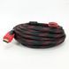 Кабель HDMI - HDMI 10m посилений в обмотці 10м шнур 00017282 фото 1
