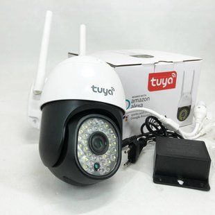 Камера вулична CAMERA C18 TUYA APP WIFI IP 3.0mp 7985 IP66, Вулична бездротова поворотна wi-fi камера 00017640 фото