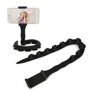 Гибкий держатель для телефона с присосками универсальный Cute Worm Lazy Holder. Цвет: черный 00012531 фото