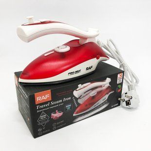 Дорожный утюг RAF R.1259R 800 Вт с регулятором температуры и резервуаром для воды 50 мл 00013610 фото