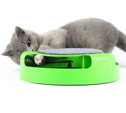Интерактивная игрушка для котов с когтеточкой catch the mouse 00022003 фото