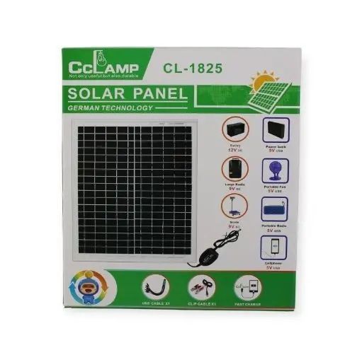 Портативная солнечная панель CL 1825 20W, с USB выходом, 5/9/18 V, 1.33-3.7 A 00018482 фото