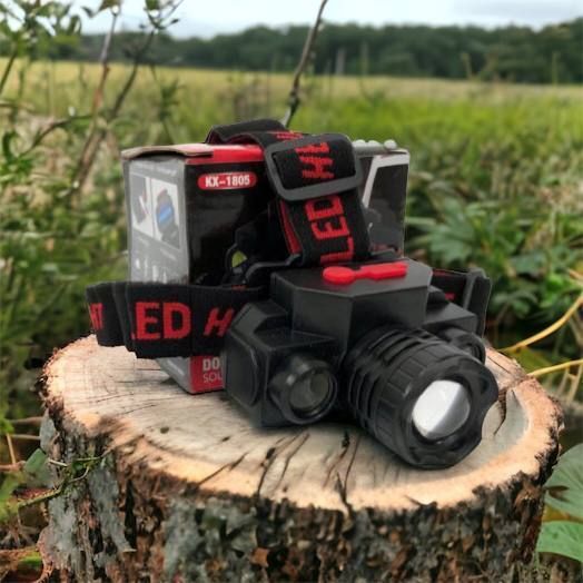 Фонарь налобный Bailong BL-1805 COB XPE аккумуляторный, фонарь на голову для рыбалки, надежный налобный 00022898 фото