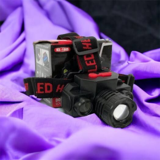 Фонарь налобный Bailong BL-1805 COB XPE аккумуляторный, фонарь на голову для рыбалки, надежный налобный 00022898 фото