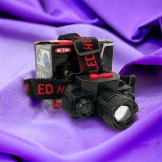 Фонарь налобный Bailong BL-1805 COB XPE аккумуляторный, фонарь на голову для рыбалки, надежный налобный 00022898 фото