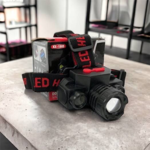 Фонарь налобный Bailong BL-1805 COB XPE аккумуляторный, фонарь на голову для рыбалки, надежный налобный 00022898 фото