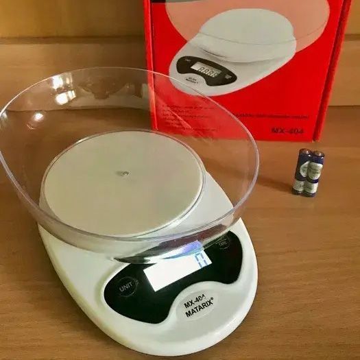 Ваги кухонні Matarix MX-404 Електронні З Чашею Кухонні до 7 кг Кухонні ваги для зважування продуктів 00018720 фото