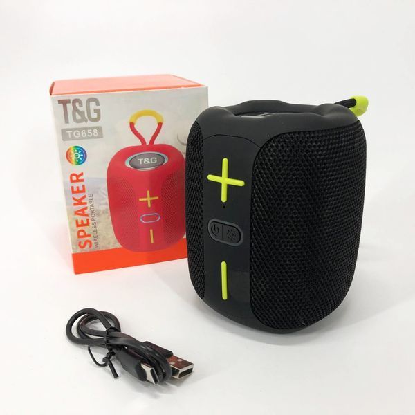 Портативная Bluetooth колонка TG658 8W с RGB подсветкой, Беспроводная колонка мощная. Цвет: черный 00017245 фото