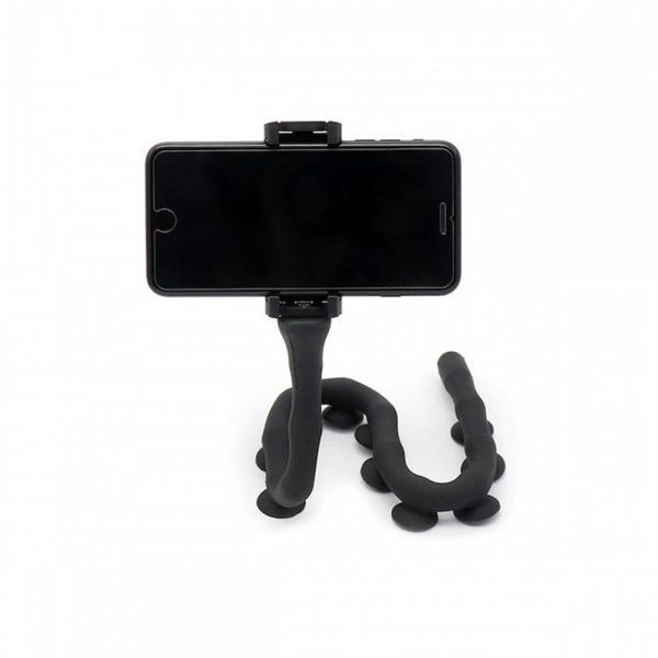 Гнучкий тримач для телефону з універсальними присосками Cute Worm Lazy Holder. Колір: чорний 00012531 фото