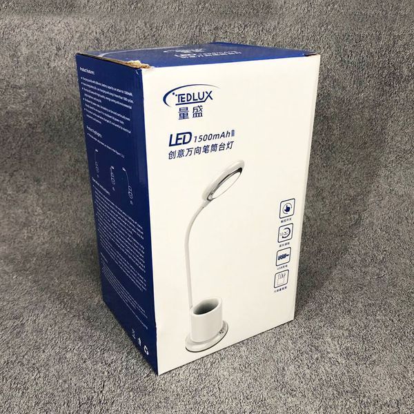 Настольная лампа аккумуляторная на гибкой ножке с органайзером Tedlux TL-1006, usb светильник гибкий 00023481 фото