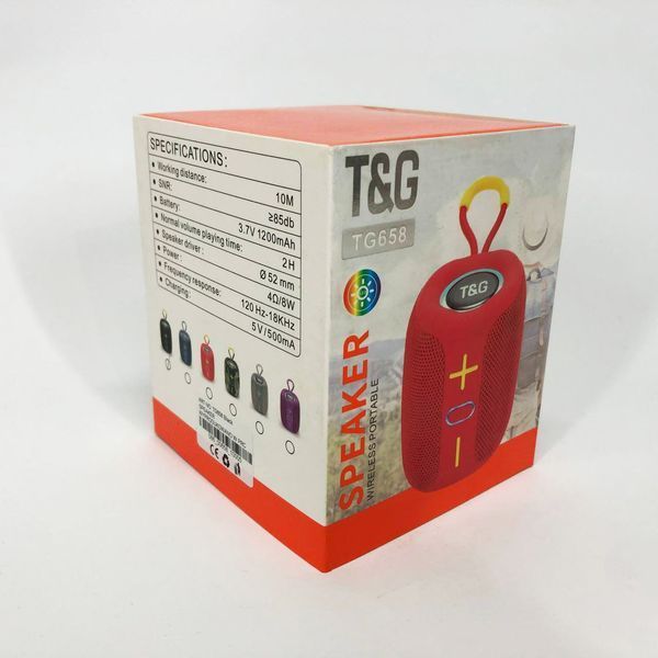 Портативная Bluetooth колонка TG658 8W с RGB подсветкой, Беспроводная колонка мощная. Цвет: черный 00017245 фото